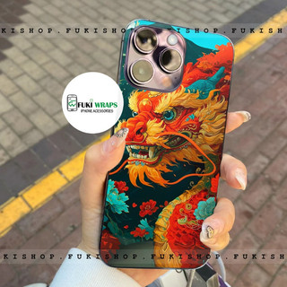 Tấm dán Skin Mặt Sau Mẫu Rồng MS010 FULL VIỀN 15promax , 14promax , 13promax , 12promax , 11promax  - FukiShop