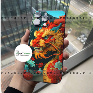 Tấm dán Skin Mặt Sau Mẫu Rồng MS010 FULL VIỀN 15promax , 14promax , 13promax , 12promax , 11promax  - FukiShop