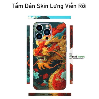 Tấm dán Skin Mặt Sau Mẫu Rồng MS010 FULL VIỀN 15promax , 14promax , 13promax , 12promax , 11promax  - FukiShop