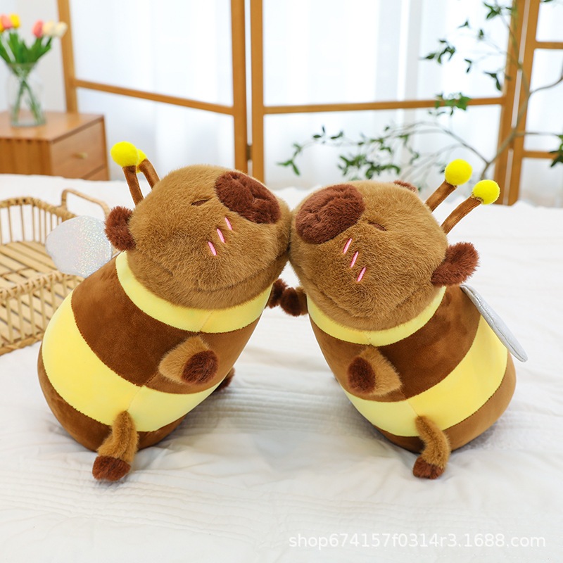 Capybara Ong Capybara Con Ong Đáng Yêu Sự Kết Hợp Dễ Thương Gấu Bông Capybara Mẫu Mói Món Quà Ý Nghĩa