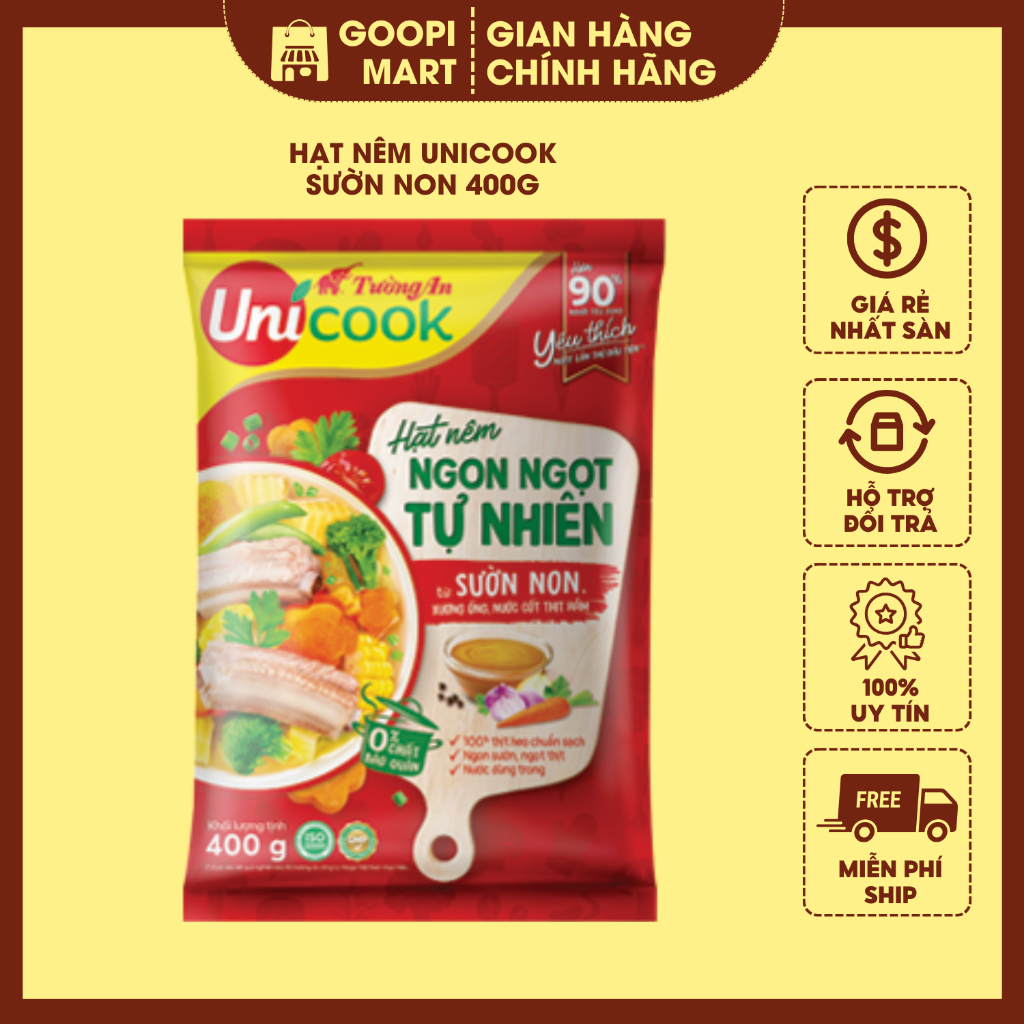 Hạt Nêm Unicook Tường An 400g Sườn Non / Nấm Hương | Shopee Việt Nam