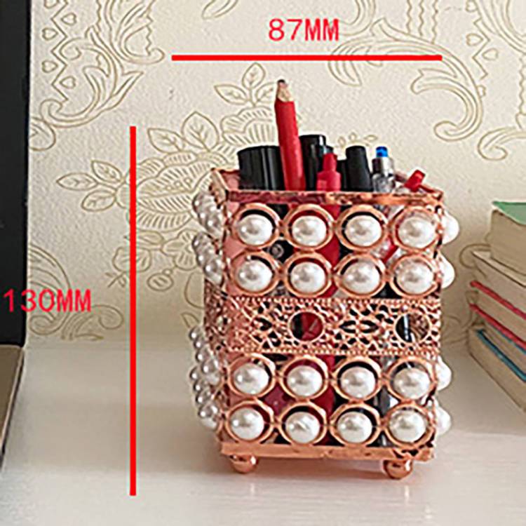 Hộp Đựng Bút Chì / Cọ Trang Điểm Để Bàn Bằng Pha Lê Phong Cách Châu Âu Sang Trọng