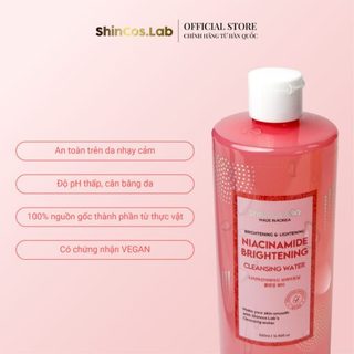 Nước tẩy trang thuần chay sáng da SHINCOS.LAB Niacinamide Cleansing Water