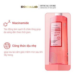 Nước tẩy trang thuần chay sáng da SHINCOS.LAB Niacinamide Cleansing Water