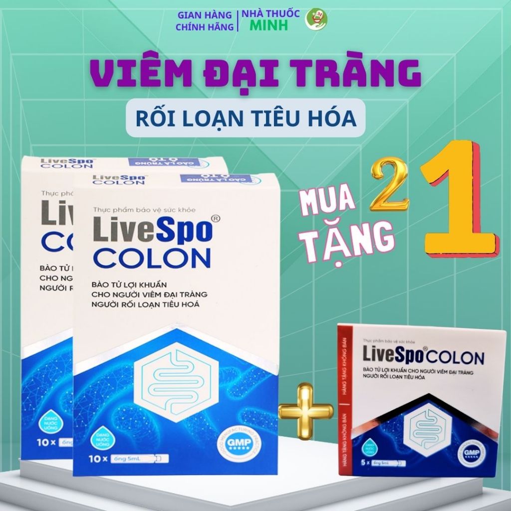 Men vi sinh LiveSpo Colon, hỗ trợ giảm viêm đại tràng, táo bón, tiêu ...