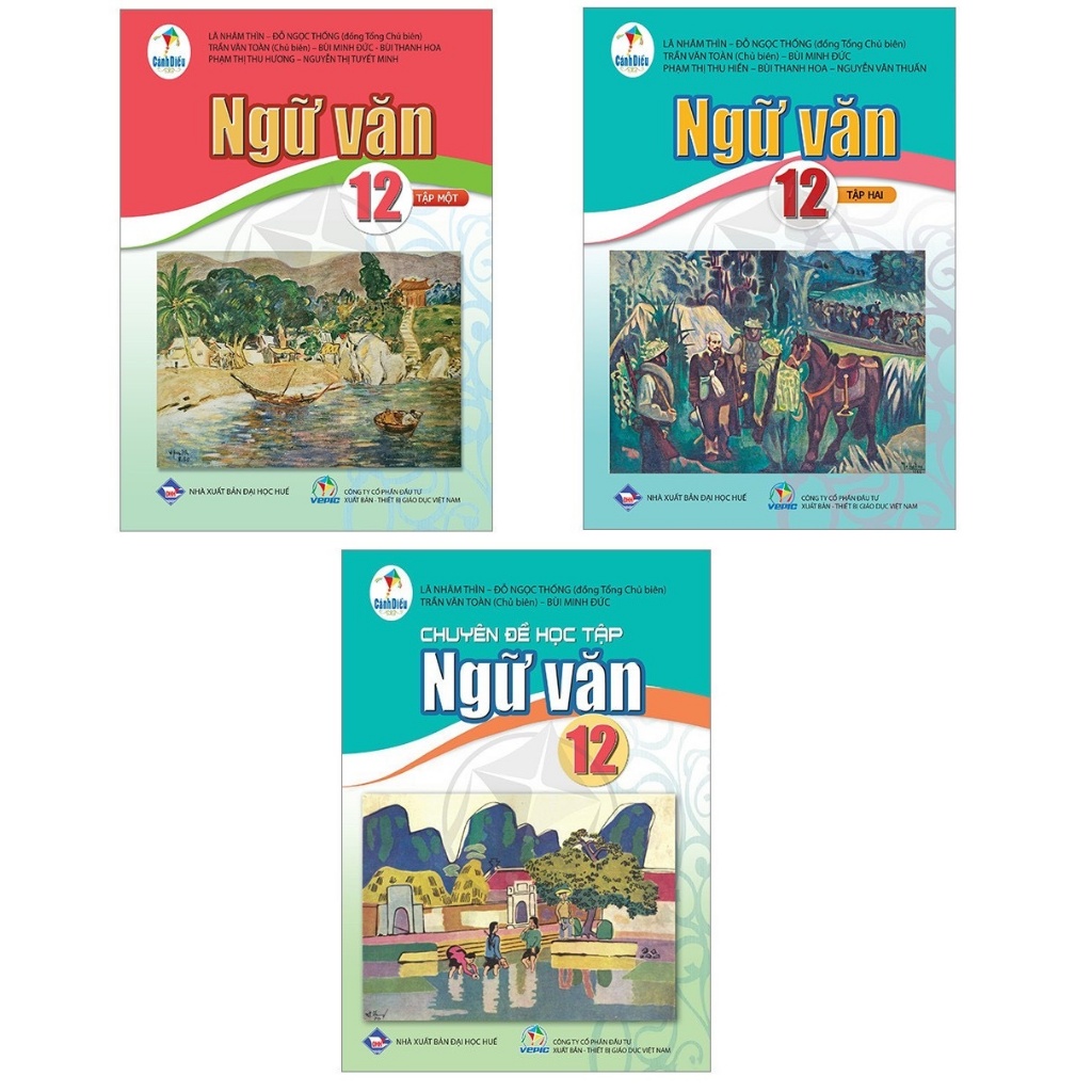 Ảnh Sách - Ngữ văn tập 1+2 và chuyên đề văn lớp 12 - cánh diều + bán kèm 1 quyển vở 1
