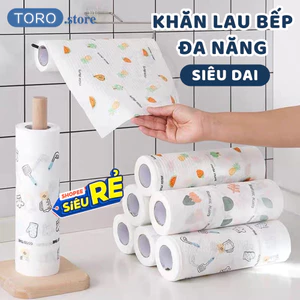 Cuộn 100-200 Khăn Giấy Vải Lau Đa Năng TORO Lau Bếp, Lau Chén Bát, Có Thể Tái Sử Dụng, Siêu Thấm Hút
