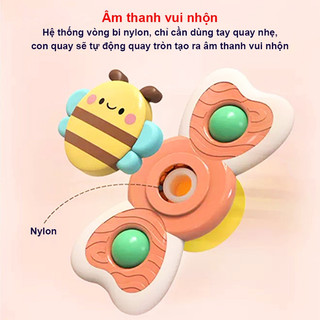 Đồ Chơi Con Quay Spinner Họa Tiết Động Vật Vui Nhộn, Chong Chóng Dính Tường Âm Thanh Vui Nhộn Cho Bé 89022