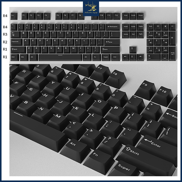 Bộ Keycap Nhựa PBT Cao Cấp In Double Shoot, Profile Cherry Bộ 126 Nút Phù Hợp Nhiều Layout | BigBuy360 - bigbuy360.vn