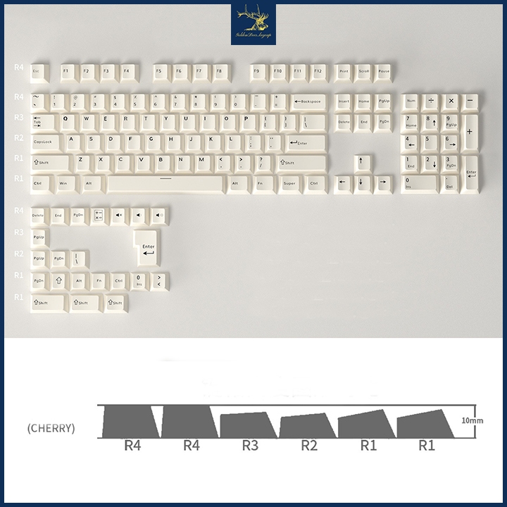 Bộ Keycap Nhựa PBT Cao Cấp In Double Shoot, Profile Cherry Bộ 126 Nút Phù Hợp Nhiều Layout | BigBuy360 - bigbuy360.vn