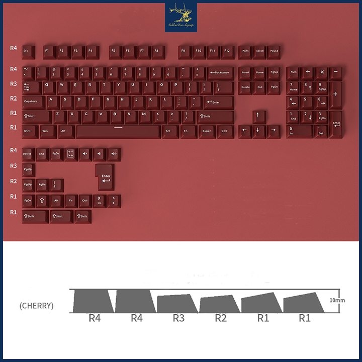 Bộ Keycap Nhựa PBT Cao Cấp In Double Shoot, Profile Cherry Bộ 126 Nút Phù Hợp Nhiều Layout | BigBuy360 - bigbuy360.vn