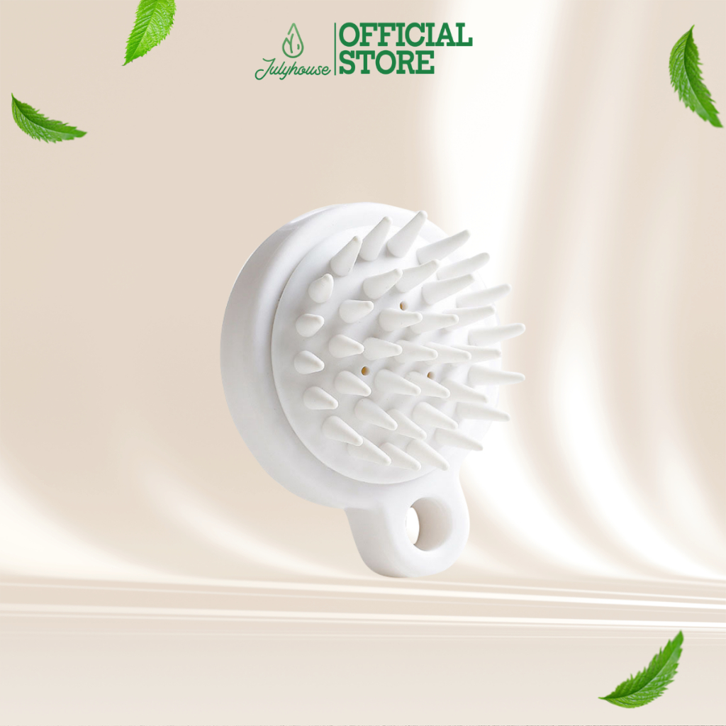 Ảnh Lược gội đầu Julyhouse làm sạch da đầu màu trắng chất liệu Silicone mềm 1