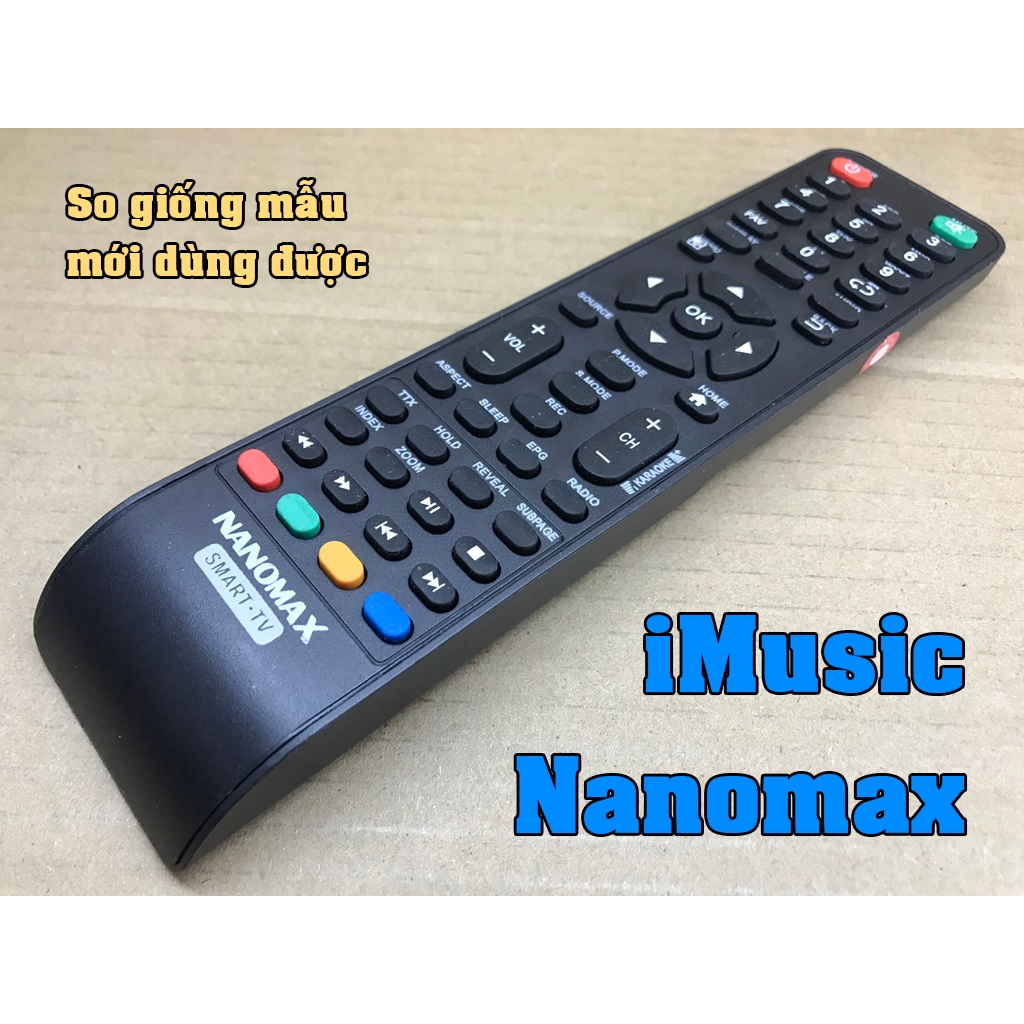 Nanomax - Remote điều khiển Tivi Nanomax Imusic (giống mẫu mới ...