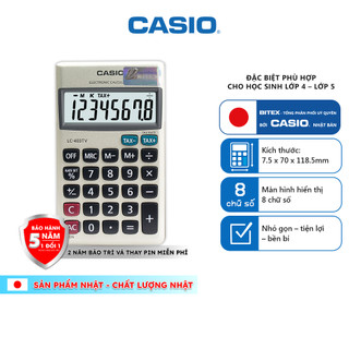 Máy Tính Bỏ Túi Casio LC-403TV (8 Số) Chính Hãng - Thiết Kế Nắp Gập Bảo Vệ, Nhỏ Gọn Cho Sale