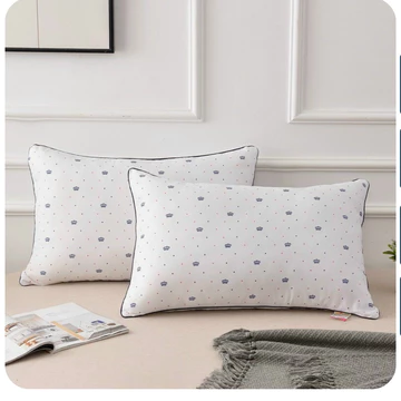 Gối ngủ Hiuton nhập khẩu thiết kế cho mọi tư thế ngủ chống đau cổ vai gáy dòng cao cấp, Ruột gối gòn cao cấp siêu êm ái