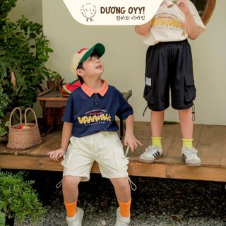 Quần short gió trẻ em size 12 - 25kg bo chun nhẹ mát thoải mái  | Dương Oyy 010524190