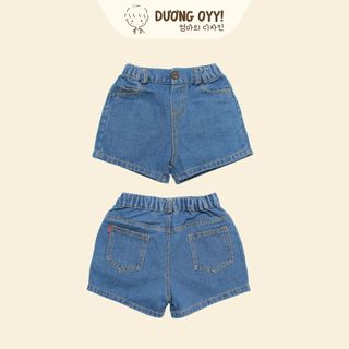 [FORM RỘNG]Quần short jeans trẻ em size 10-38KG quần đùi bò denim cạp chun style Hàn Quốc  | Dương Oyy 010622116