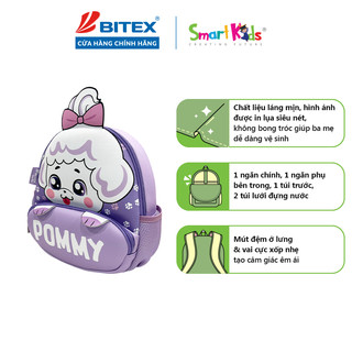 Balo mẫu giáo Smartkids Cute Pets cho bé 3 tuổi siêu nhẹ hình thú dễ thương đáng yêu học mẫu giáo nhà trẻ