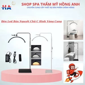 Đèn Led Bán Nguyệt Spa | Đèn Led Chữ (C) 3 Màu Ánh Sáng, Hỗ Trợ Phun Xăm Điêu Khắc Chân Mày.