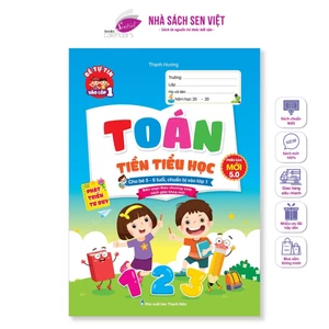 Sách toán tiền tiểu học dành cho bé 5-6 tuổi, phiên bản mới 5.0, tô số, làm quen phép tính - VH