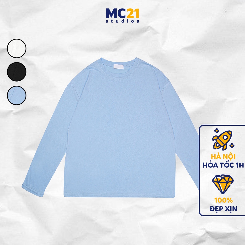 Ảnh Áo thun dài tay xuyên thấu MC21.STUDIOS tee form rộng bigsize pull phong cách Ulzzang Streetwear Hàn Quốc A3215 1