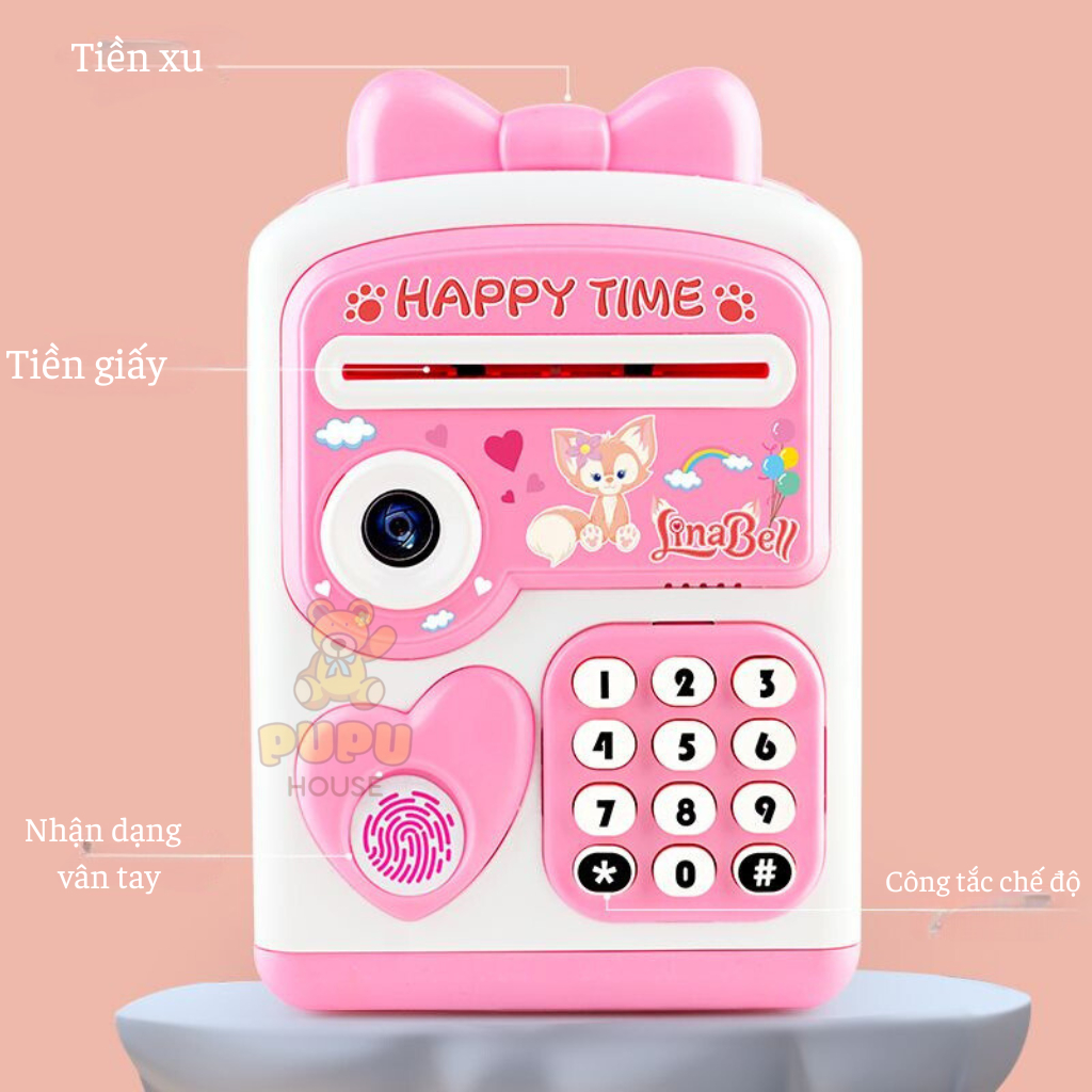 Két Sắt Mini Thông Minh Vân Tay Két Sắt Mini Cho Bé Vân Tay Két Mini Đựng Tiền Két Sắt Điện Tử Giá Rẻ- PUPU HOUSE