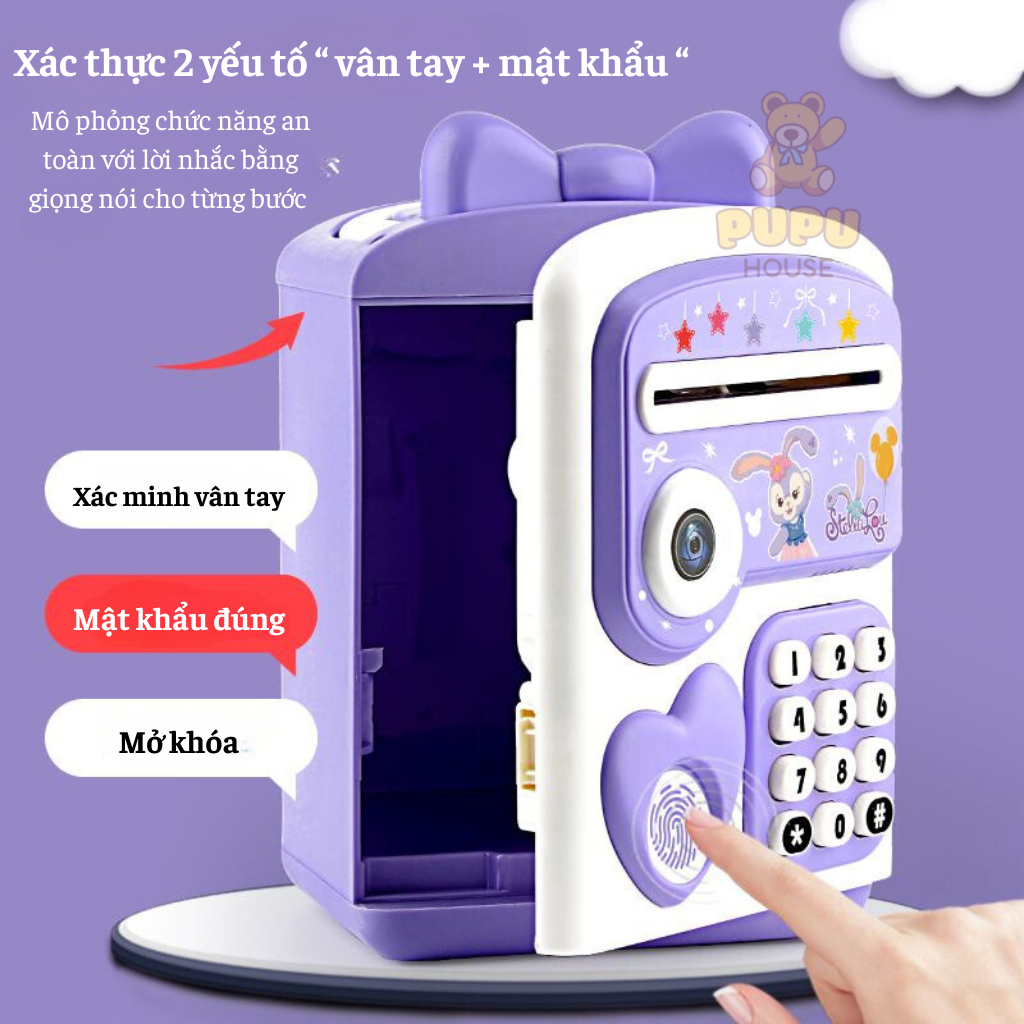 Két Sắt Mini Thông Minh Vân Tay Két Sắt Mini Cho Bé Vân Tay Két Mini Đựng Tiền Két Sắt Điện Tử Giá Rẻ- PUPU HOUSE