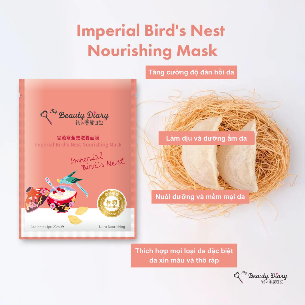 [My Beauty Diary] Combo 10 miếng mặt nạ giấy trắng da, cấp ẩm, phục hồi Đài Loan các loại