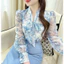 Áo sơ mi nữ cách điệu tơ nơ cổ ba màu trơn công sở V537 KYMIE