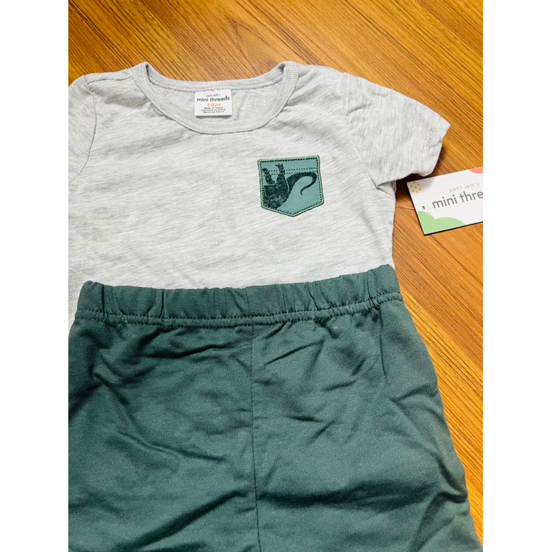 Set Bộ Bé Trai Sơ Sinh Cộc Tay Xuất Dư Mặc Hè 0255L Size 9-12M (6-11kg)