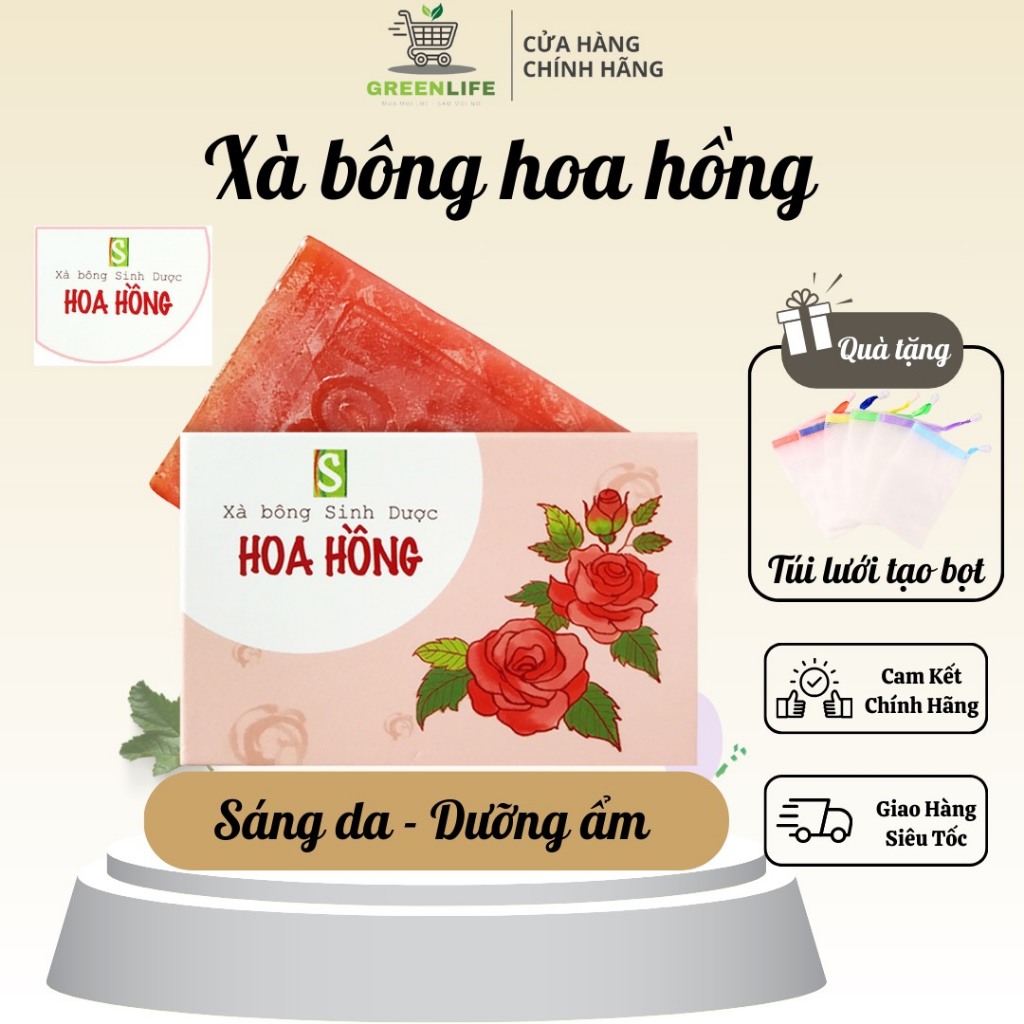 Xà Bông Sinh Dược Hoa Hồng - Hình Ảnh Thực Tế