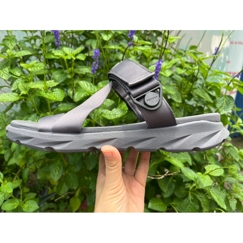 Ảnh Giày sandal Nam Nữ Shondo Xám Full Quai Xoay 360 F6X2222 4