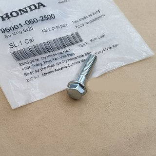 ốc bu lông honda 6x25 xài đầu tuýp 8 xi trắng