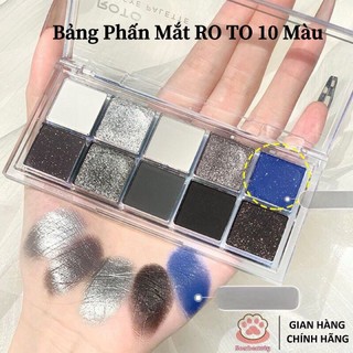 [ RO TO ]Bảng Phấn Mắt RO TO 10 Màu Sắc Thời Trang Make up Khuôn Mặt