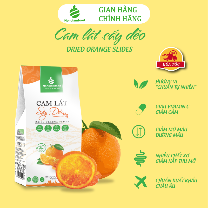 Cam sấy dẻo Nông Lâm Food hộp 100g