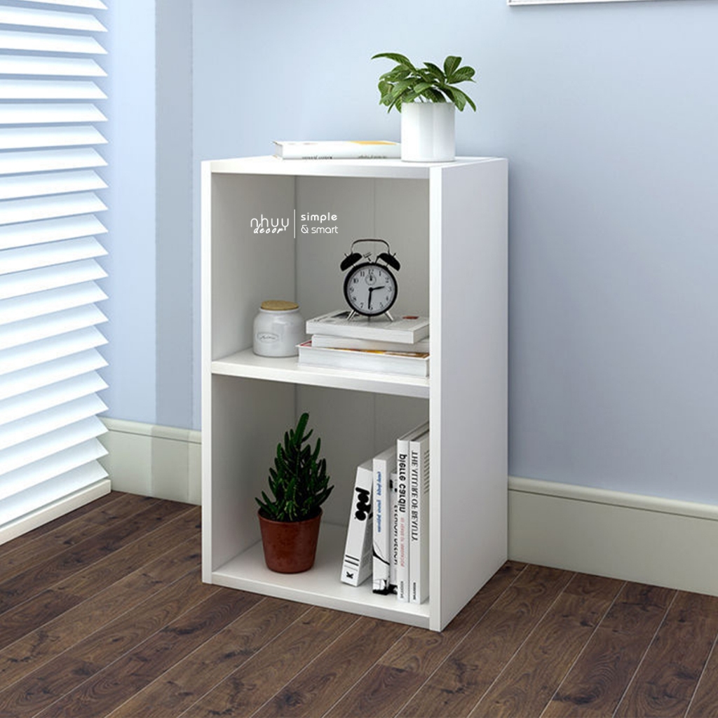 Kệ Sách Gỗ - Kệ Để Đồ Gỗ Đa Năng Tổ Ong 2 Tầng Lắp Ghép Cực Tiện Ích NHUYDECOR
