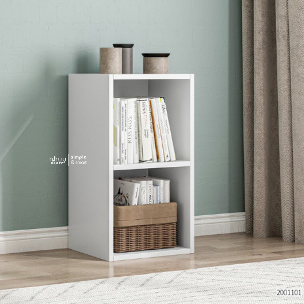 Kệ Sách Gỗ - Kệ Để Đồ Gỗ Đa Năng Tổ Ong 2 Tầng Lắp Ghép Cực Tiện Ích NHUYDECOR