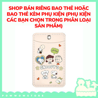 [Sẵn VN] Bao Đựng Thẻ Nhân Viên / Học Sinh / Sinh Viên Da Pu Hai Ngăn Phong Cách Nhân Vật Hoạt Hình Gấu Bear Quote