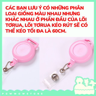[Sẵn VN] Lõi Tơrua Kéo Rút 60cm Sử Dụng Móc Vào Bao Đựng Thẻ Hoặc Móc Khoá Phong Cách Bề Mặt Trơn Đơn Giản Nhiều Màu Sắc