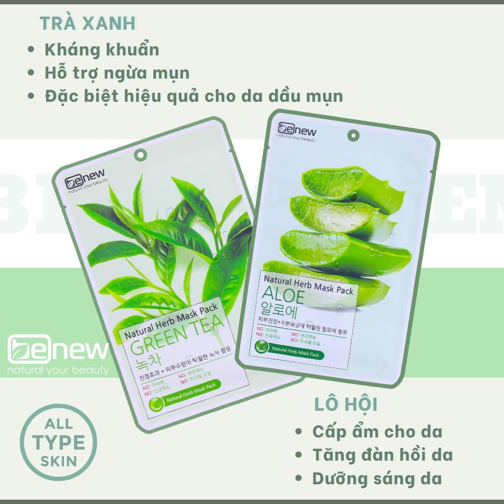 Mặt Nạ BENEW Tinh Chất Tự Nhiên Natural Herb Mask 22ml Hương Trà/Lô ...