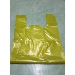 1kg túi nilon trong màu vàng có quai, chất dai đẹp đựng 15kg