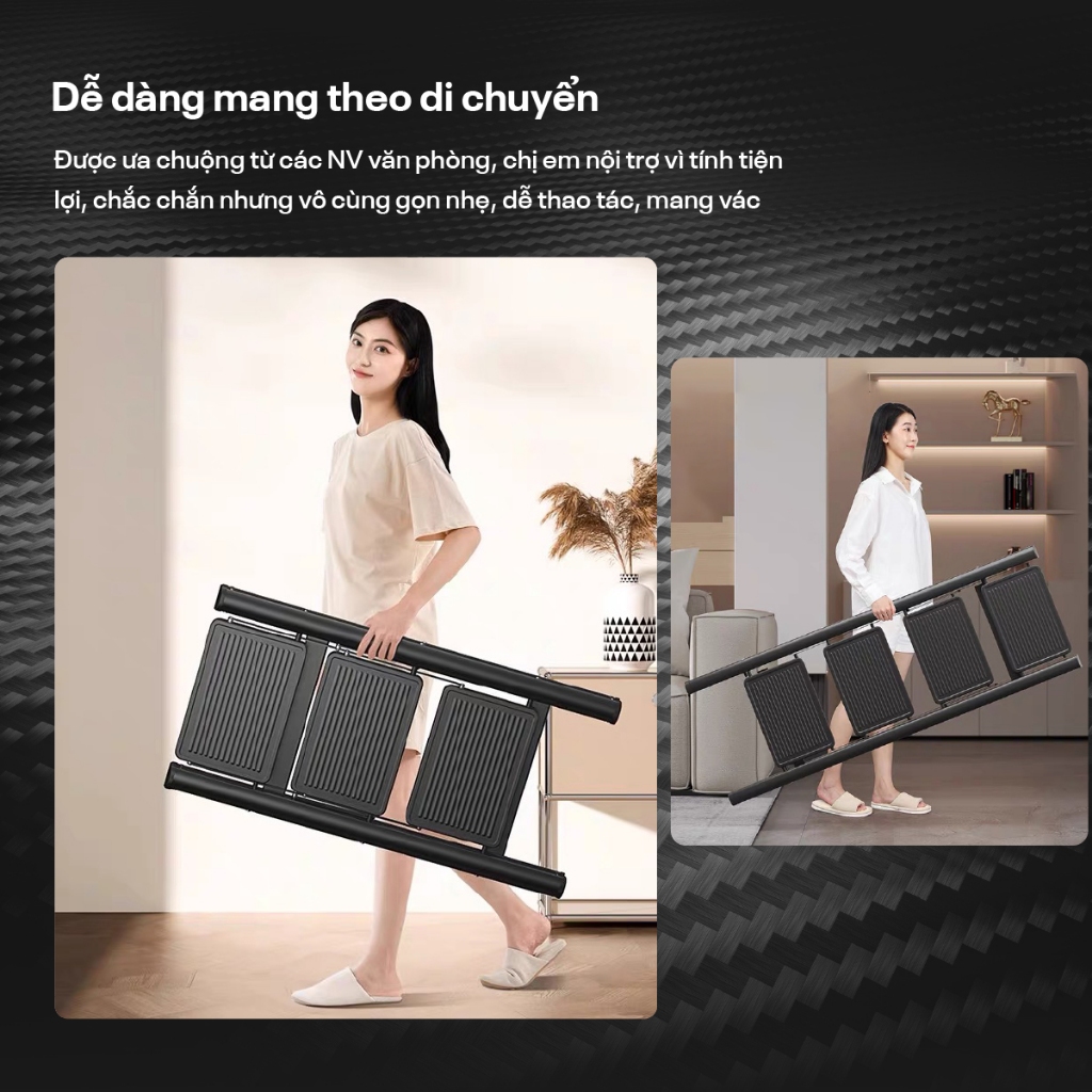 Thang gấp gọn chữ A 2 bậc thép carbon FUJIHOME Nhập Khẩu, step ladder thang bản to rộng đa năng