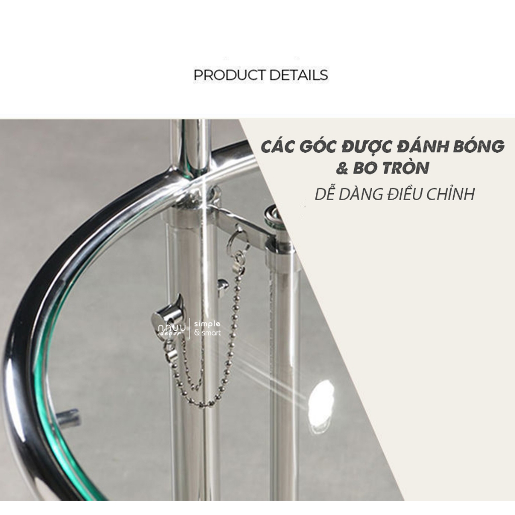 Bàn tròn cafe trong suốt nâng hạ cao cấp phong cách hàn quốc NHUYDECOR