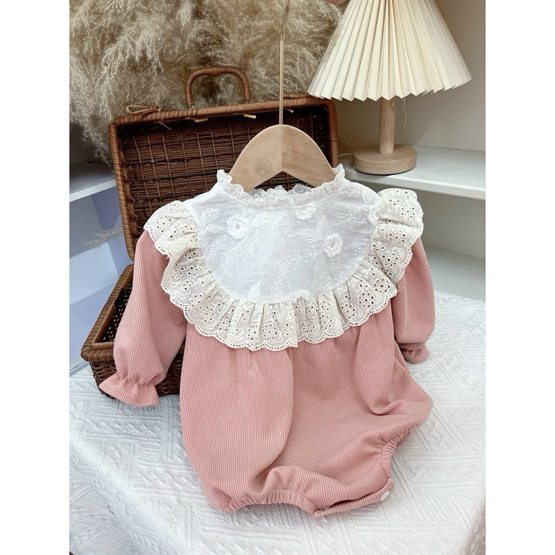 Bodysuit Thu Đông Chất Len Tăm + Xô muslin An Toàn Mềm Mại Cho Bé Yêu Điệu Đà Nhà Liena'S Closet