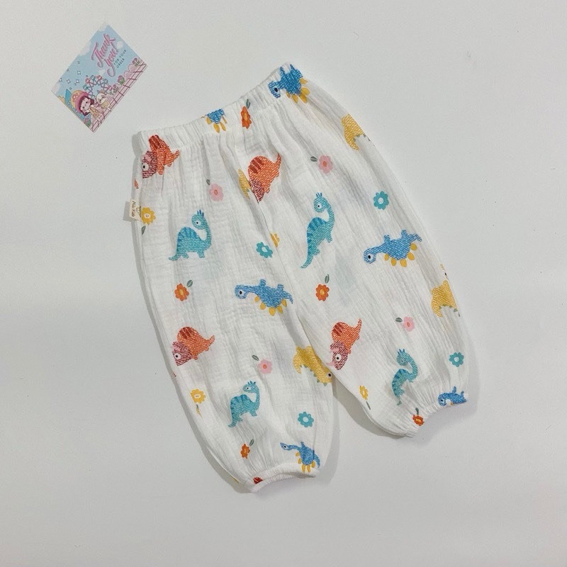 Quần Boom Vải Xô Muslin Cao Cấp (Vải Xô Loại 1) Mềm Mịn Phù Hợp Da Bé Trai/ Bé Gái