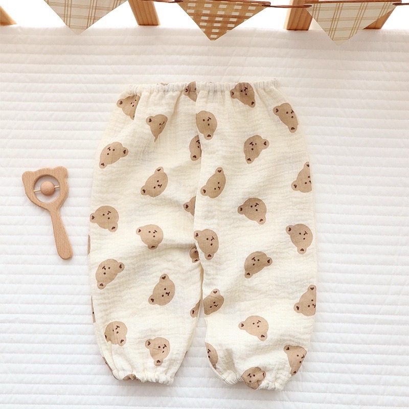Quần Boom Vải Xô Muslin Cao Cấp (Vải Xô Loại 1) Mềm Mịn Phù Hợp Da Bé Trai/ Bé Gái
