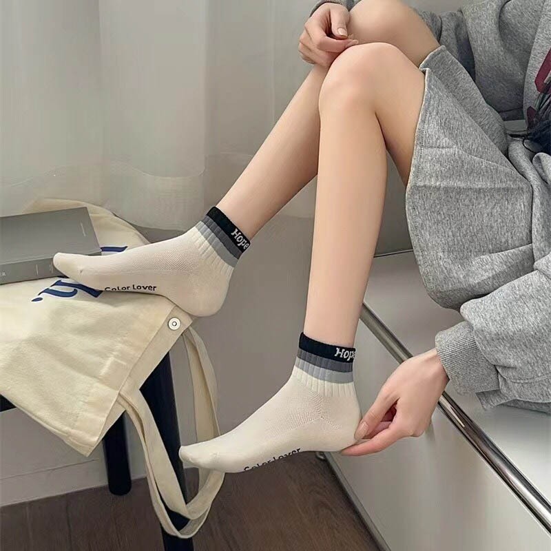 Tất vớ nam nữ cổ tất màu sắc, chất liệu cotton co giãn 4 chiều - Ekiu Shop