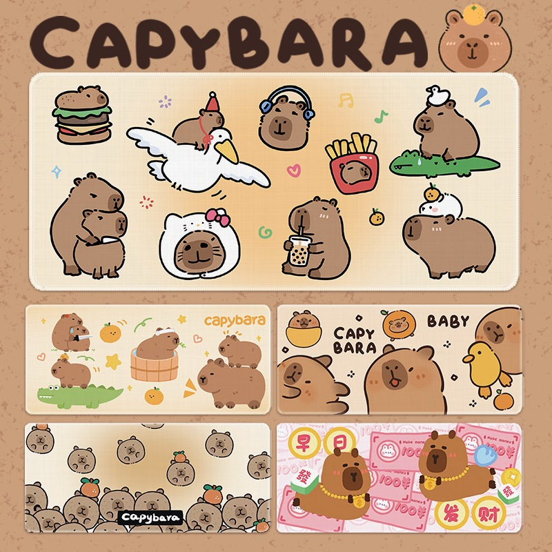 Tấm Lót Chuột Capybara Khổ 80cm*30cm Chống Trượt Nhiều Mẫu | Shopee ...