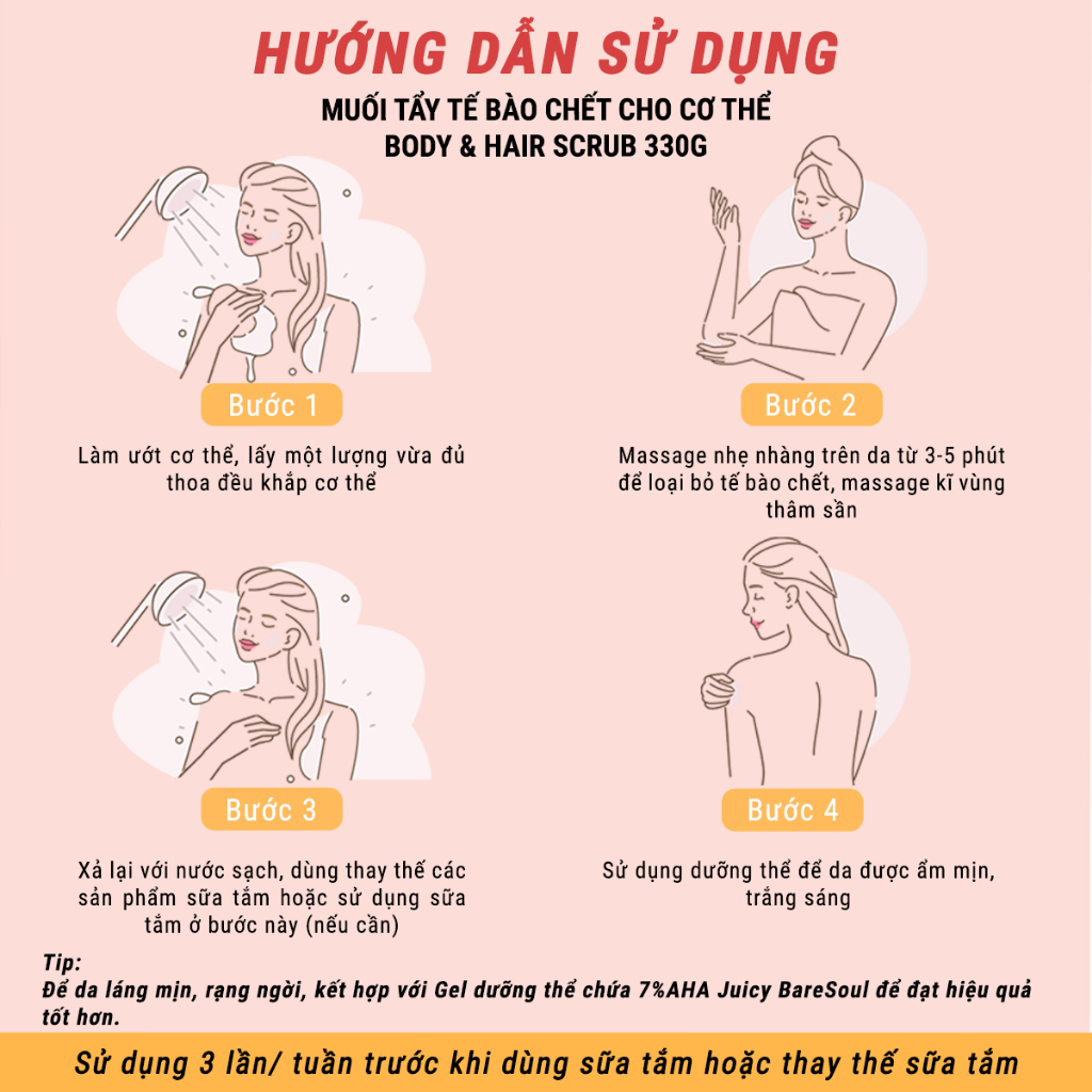 Ảnh Muối tẩy tế bào chết da đầu, tóc BareSoul FREE Hair Scrub 330G 2