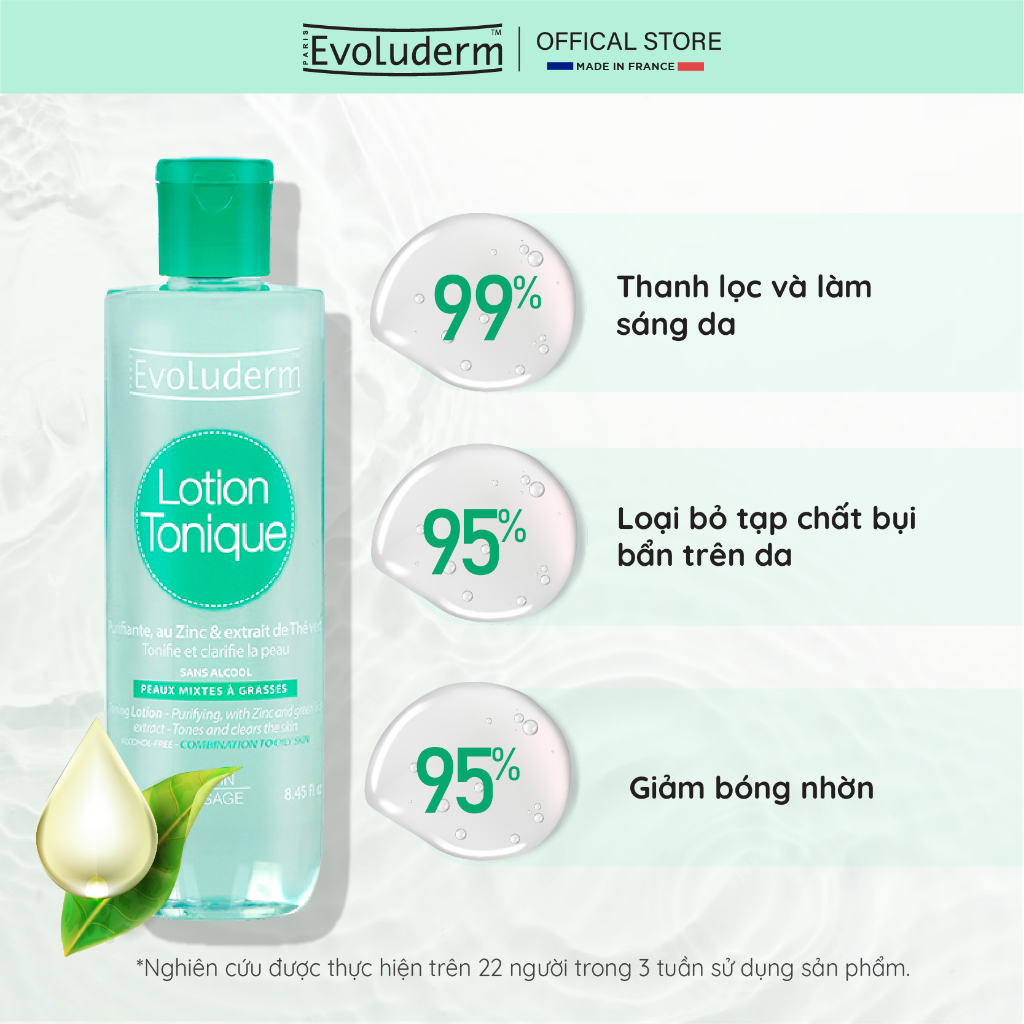 Combo chăm da hỗn hợp dầu mụn với nước hoa hồng và nước tẩy trang Evoluderm 250ml